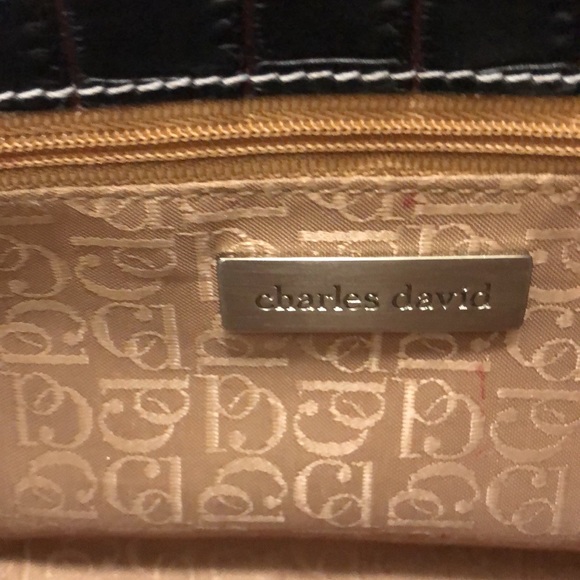 Charles David Leather Crocodile Clutch Purse - Picture 3 of 7